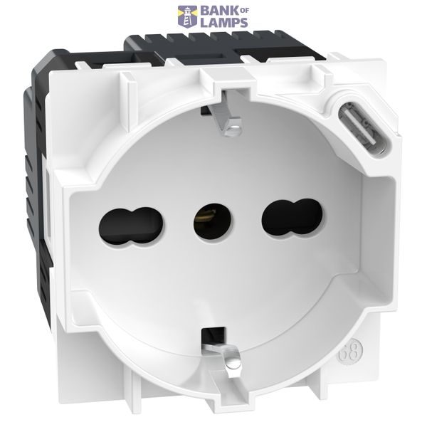 L.NOW - PRESA ITA P40+USB 18W TIPOC BIANCO image 1