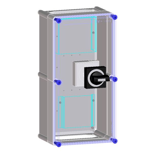 Switch enclosure prepared for 1 NZM2 MCCB 4P image 1