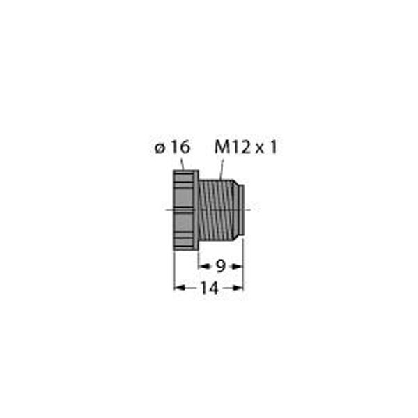 Accessories for Actuator/Sensor Cables M12 × 1 Blanking Plug   VS-M12-BK image 1