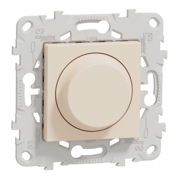 NEW UNICA LED dimmer, push-turn, universal, 5-200W, BIGE image 1