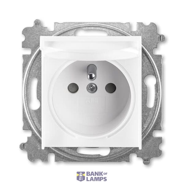 5519H-A02397 03 Socket Outlets with Hinged Lid white - Levit image 1