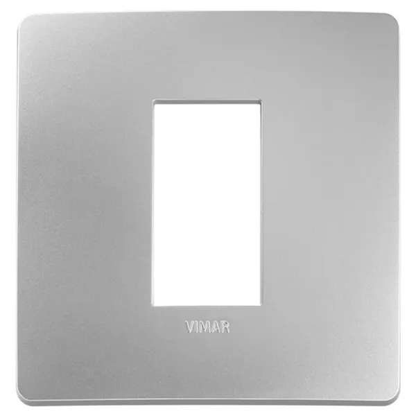 Plana Up 1M cover plate, silver image 1