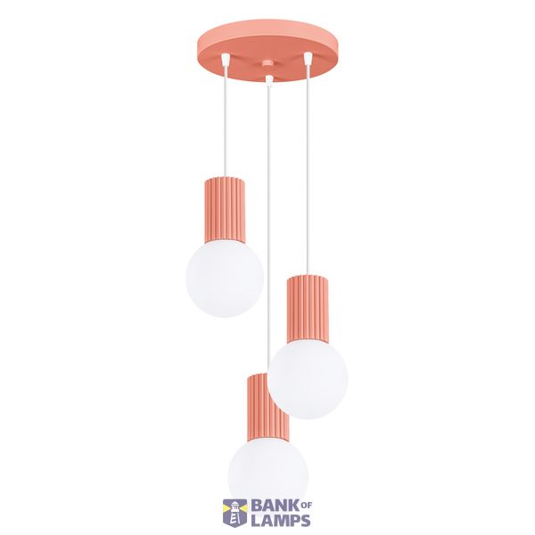 Pendant lamp HALO 3P peach image 2