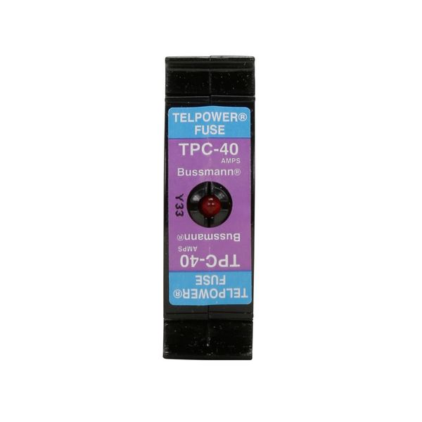 Eaton Bussmann series TPC telecommunication fuse, 80 Vdc, 60A, 100 kAIC, Non Indicating, Compact, Current-limiting image 2