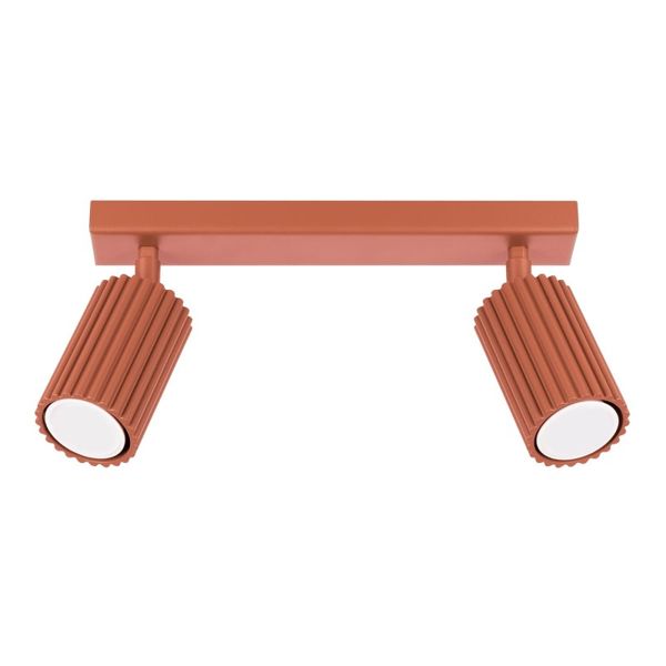 MOVABLE CARBON CEILING STRIP SPOTLIGHTS IN RED FINISH image 1