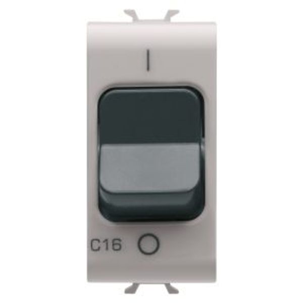 MINIATURE CIRCUIT BREAKER - C CHARACTERISTIC - 1P+N 16A 230Vac - 1 MODULE - NATURAL SATIN BEIGE - CHORUSMART image 1