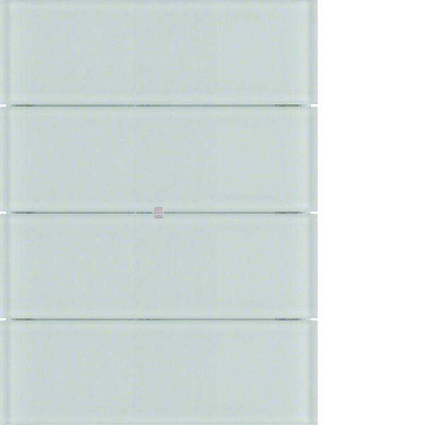 B.IQ push-button 4gang comf, KNX - B.IQ, glass p. white image 1