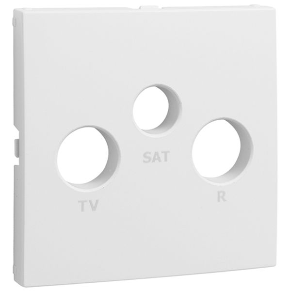 COVER PLATE FOR R-TV-SAT SOCKETS WHITE image 2