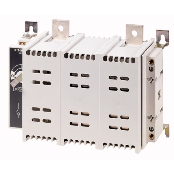 DDC-800/2-SK DC switch disconnector, 800 A, 2 pole, 1 N/O, 1 N/C, Without rotary handle and drive shaft, rear mounting image 1