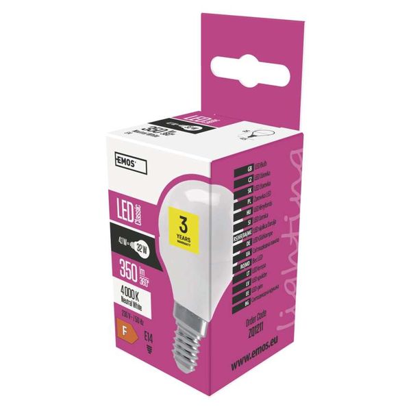 LED bulb Classic Mini Globe / E14 / 4.1 W (32 W) / 350 lm / neutral white image 1