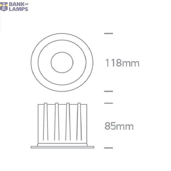 WHITE 20W WW IP20 45deg 230V DARK LIGHT image 2