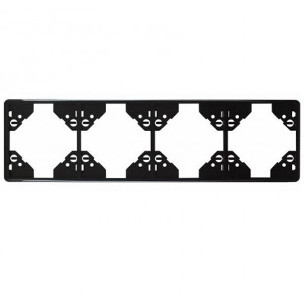 FOUR-GANG HORIZONTAL FRAME MATTE BLACK image 1