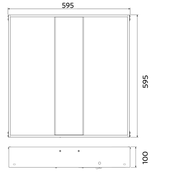 LEDPanelRc-Mo Sq595-35W-4000-WH-U19 image 4