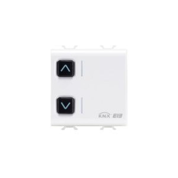 ACTUATOR FOR ROLLER SHUTTERS - 1 CHANNEL - 6A - KNX - 2 MODULES - SATIN WHITE - CHORUS image 1