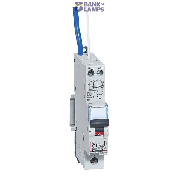 418981 RCBO DX3 10000A 1 pole 10A curve C type A 30mA image 2