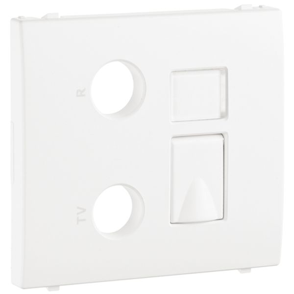 COV F/R-TV-RJ45/R-TV-RJ45-FO MULT SOCKET WH image 1