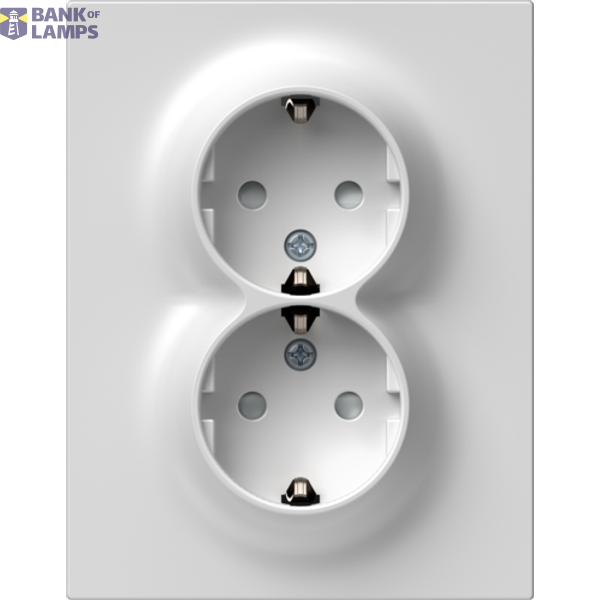 SOCKET SCHUKO DOUBLE 2P+E 16A 250V~ PW F 4417107 image 1