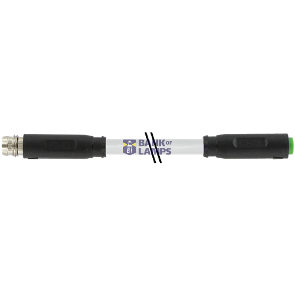 M8 male 0° / M8 female 0° A-cod. snap-in PVC 3x0.25 gy UL/CSA 5m image 1