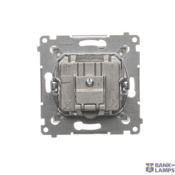 Interdediate switch with LED indicator light, (module), 10AX, quick connection, Bronze matt, metalic image 1