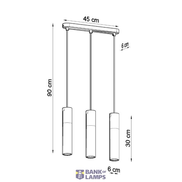 HANGING LAMP PABLO 3L BLACK GU10 3X40W IP20 image 6