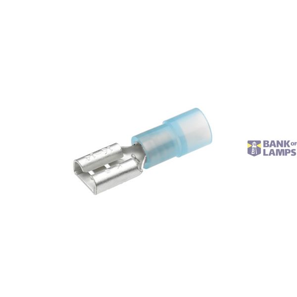 Insulated flat socket tip 6.3 mm, blue, 1.5–2.5 mm² image 1