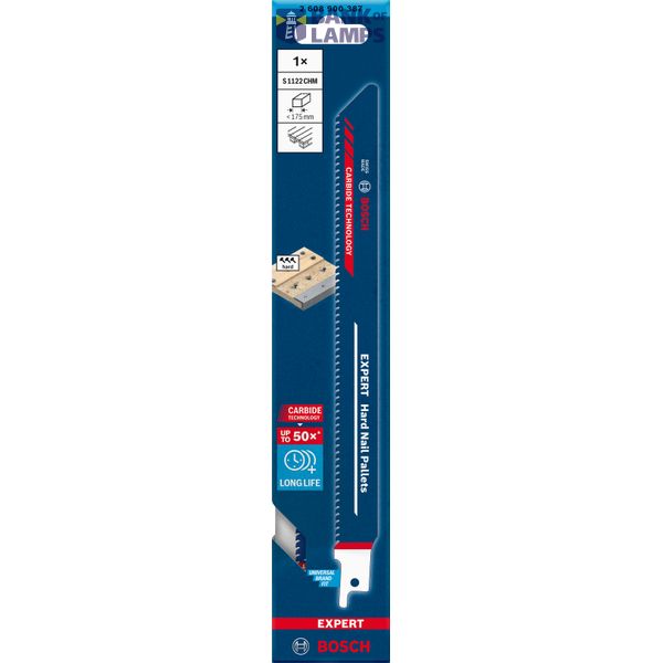 EXPERT Hard Nail Pallets S1122CHM Reciprocating Saw Blade 1-pc image 2