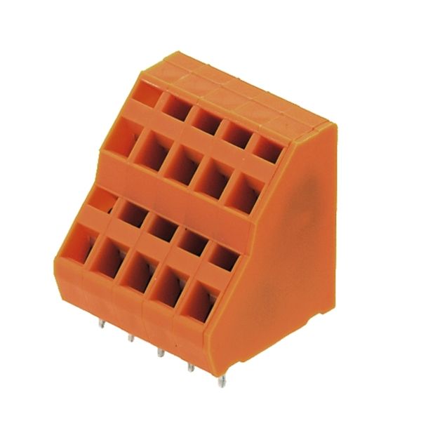 Printed circuit board terminals, 5.08 mm, Number of poles: 32, 135°, Solder pin length (l): 3.5 mm, orange, Tension-clamp connection, Clamping range, max. : 2.5 mm², Box image 2