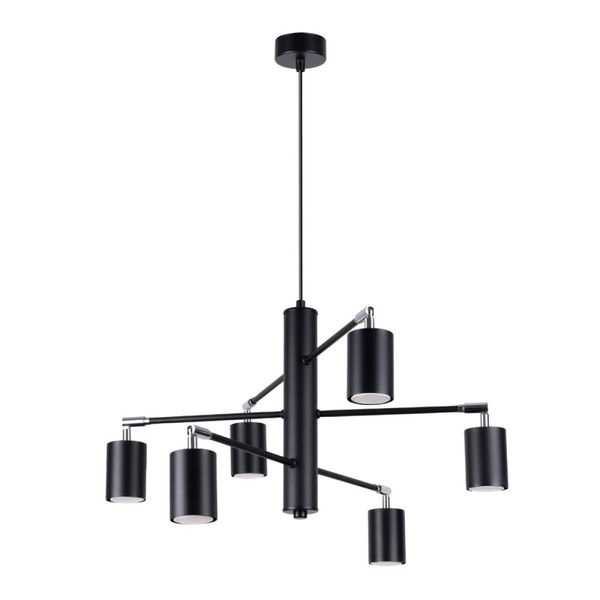 LEMMI 6 CHANDELIER BLACK GU10 6X10W IP20 image 1