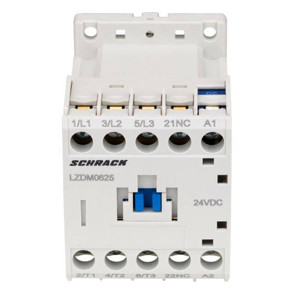 Contactor 3-pole, CUBICO Mini, 2,2kW, 6A, 1NC, 24VDC image 2