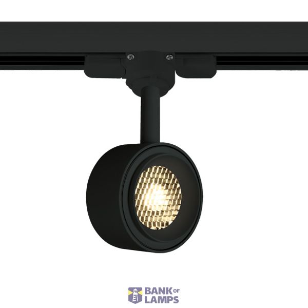 BLACK COB 8W WW TRACK SPOT 230V DIMMABLE image 1