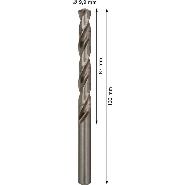 Metal drill bits HSS-G, DIN 338 9,9 x 87 x 133 mm 5 pcs. image 1