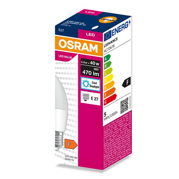 VALUECLB40 4,9W/865 230VFR E27 FS1 OSRAM image 2