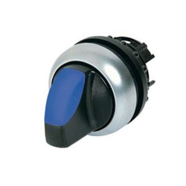 M22-WLK3-B Illuminated selector switch actuator, RMQ-Titan, With thumb-grip, momentary, 3 positions, Blue, Bezel: titanium image 8