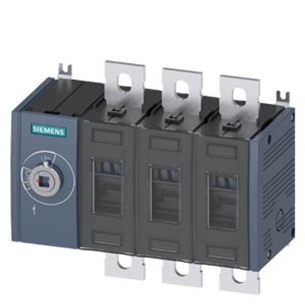 Switch disconnector 500 A, Size 4, 3-pole Side operating mechanism right Basic unit without handle image 1