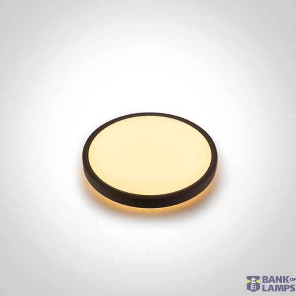 62002A/B/V BLACK PLAFO 22W+3W BACKLIT CCTV IP20 230V image 1