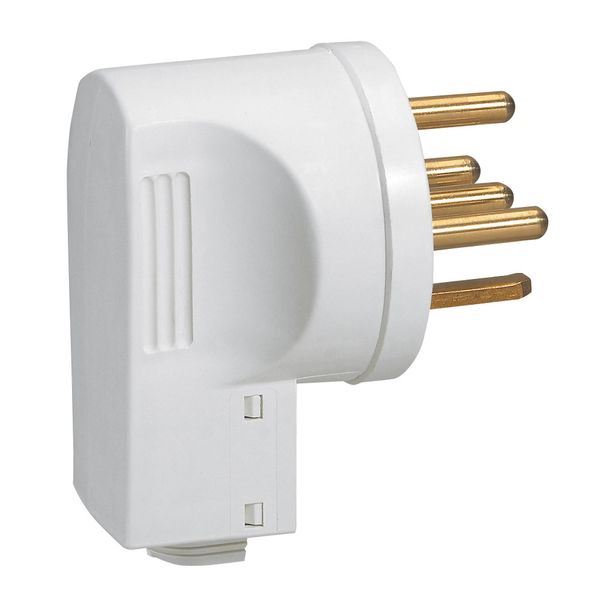 Plug 3P+N+E 32A side outlet with cable clamp image 1