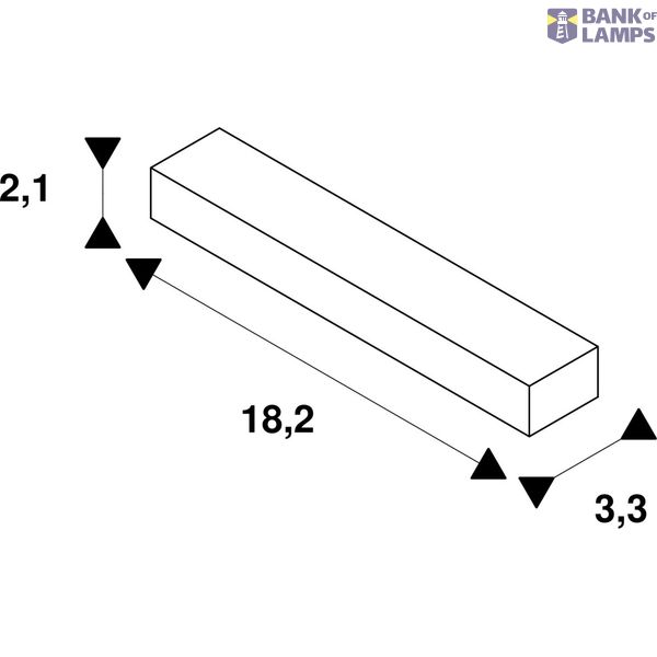 Joint connector for S-TRACK 3-phase track, white image 2