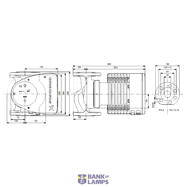 Circulator pump MAGNA1 40-80 F 220 1x230V PN6/10 image 3
