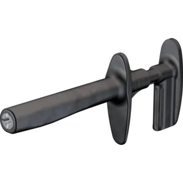 Alligator clip, black, thread M6, L 170 mm, CAT IV, socket 4 mm, 66.9448-21 image 1