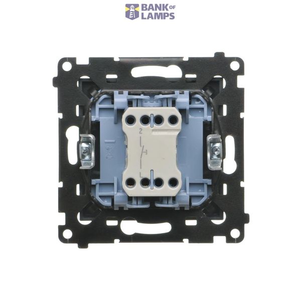 Double Keystone flat IT/telephone socket cover, (module), Silver matt, metalic image 1