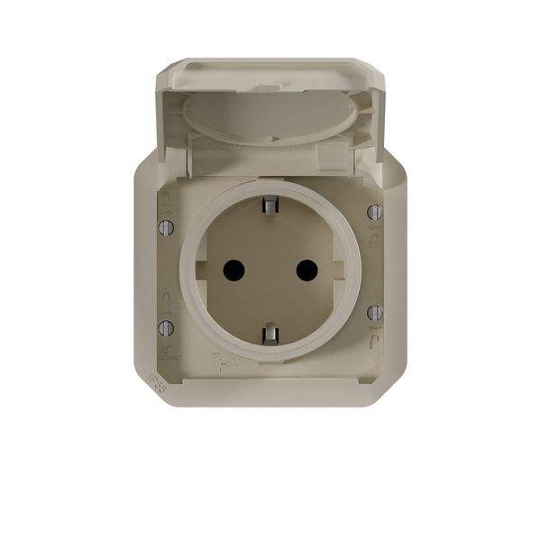 PLEXO GERMAN STANDARD SOCKET OUTLET - BEIGE - MECHANISM image 3