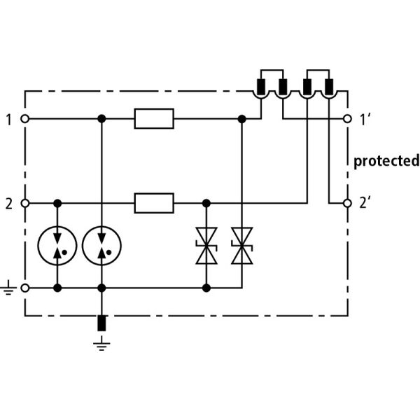 Surge arrester terminal block 2-pole DEHNconnect SD2 image 3