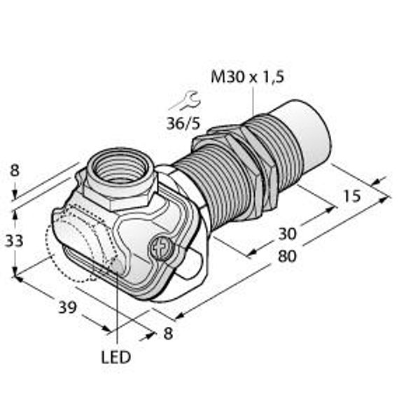 Inductive Sensor With Increased Temperature Range   NI15-EM30WDTC-Y1X image 1