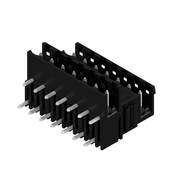 PCB plug-in connector, male header, open side, THT solder connection, 5.08 mm, Number of poles: 14, 90°, Solder pin length (l): 4.5 mm, tinned, black, Box image 2