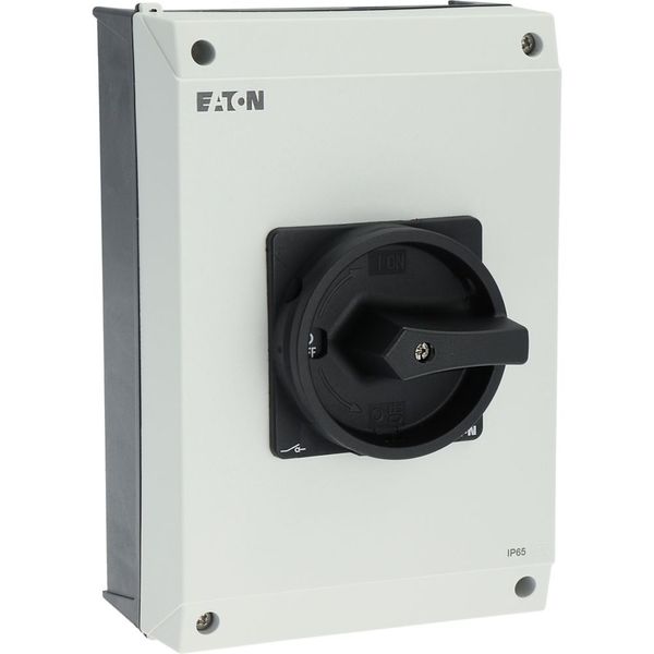 P3-63/I4/SVB-SW/HI11 Main switch, P3, 63 A, surface mounting, 3 pole, 1 N/O, 1 N/C, STOP function, With black rotary handle and locking ring, Lockable in the 0 (Off) posit image 31