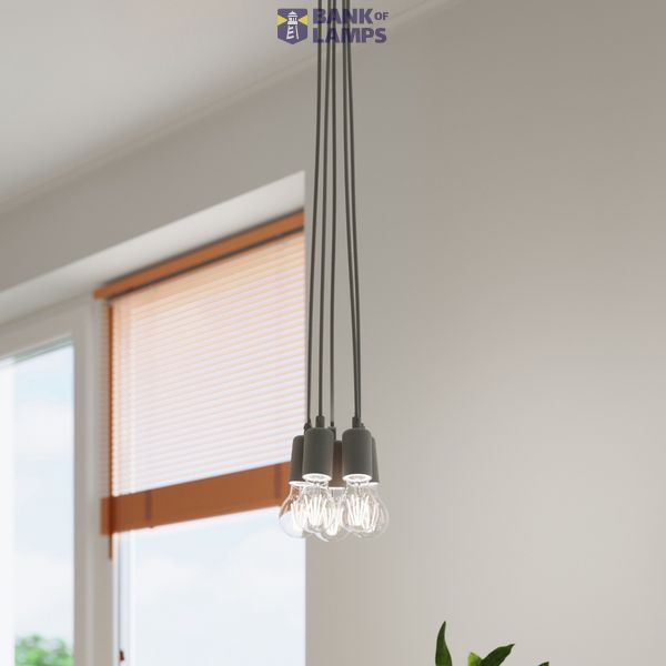 HANGING LAMP DIEGO 5 GRAY E27 5X60W IP20 image 5