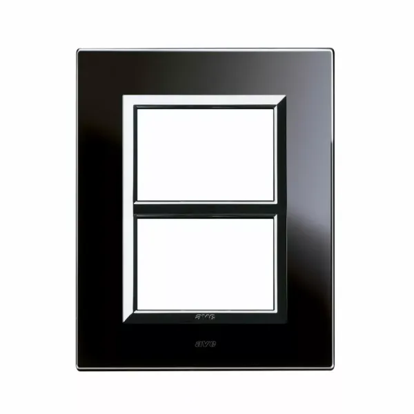 VERA44 GLASS FRONT PLATE BLACK 3+3M image 1