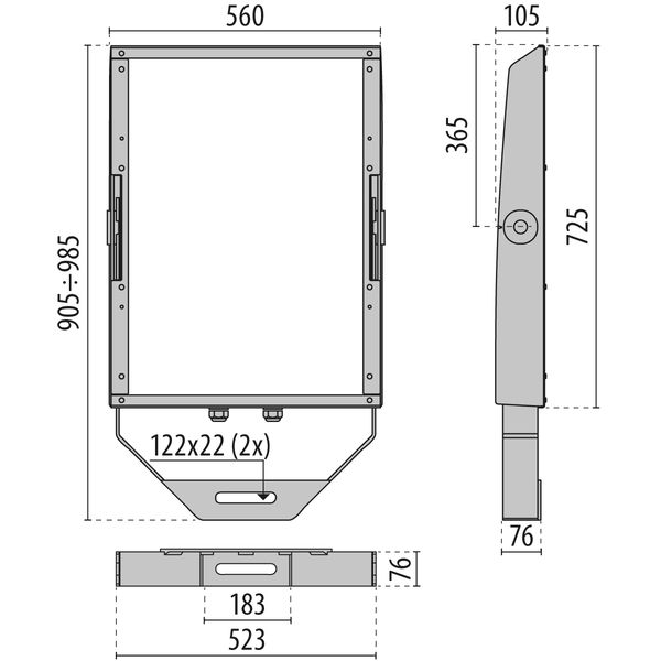 SQUARE PRO GLASS 710/3 S/W 3000K image 6