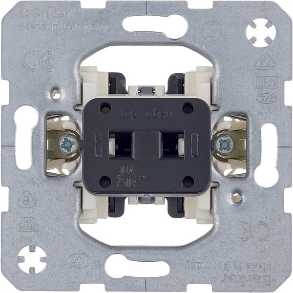 Push-button insert f. hotel card switch cover 10 A, NO cont. w. 2 sign image 1