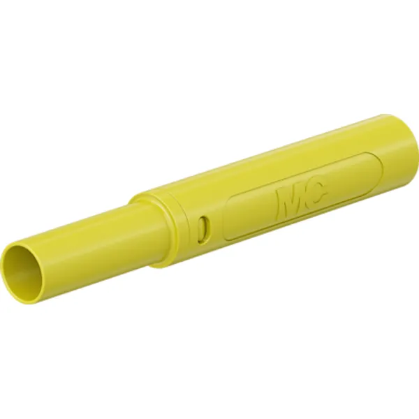 4 mm plug, screw connection, 2.5 mm², CAT II/CAT III, yellow, 66.2047-24 image 1